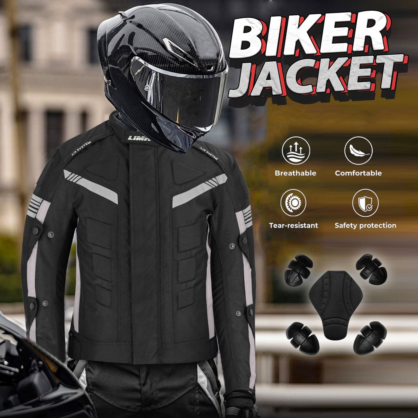 Sand Mens Motorcycle Waterproof Cordura Textile Jacket Motorbike CE2 Approved Armours (Copy)