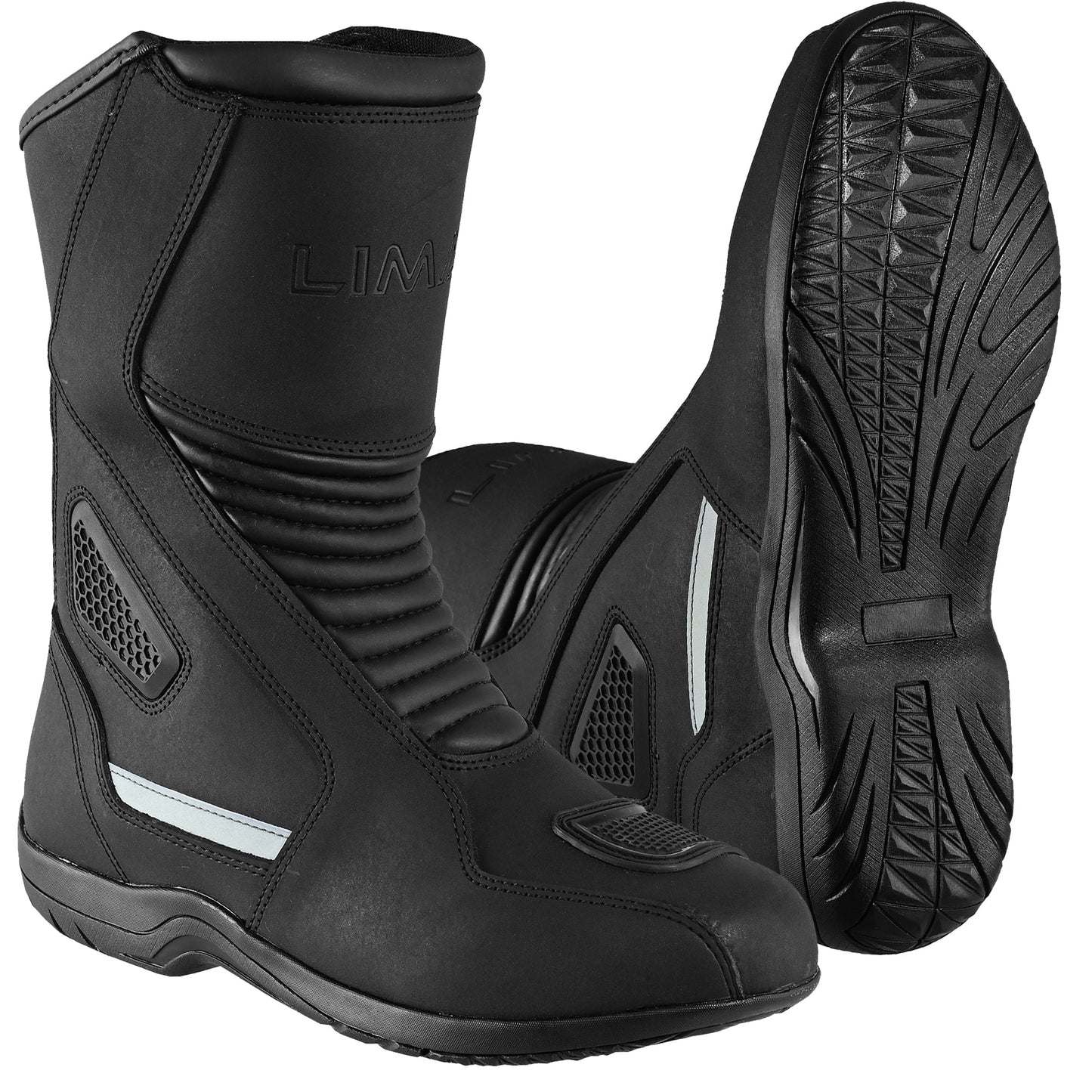 Mens Waterproof Leather Touring Boots Motorbike Motorcycle Riding Armoured Shoes