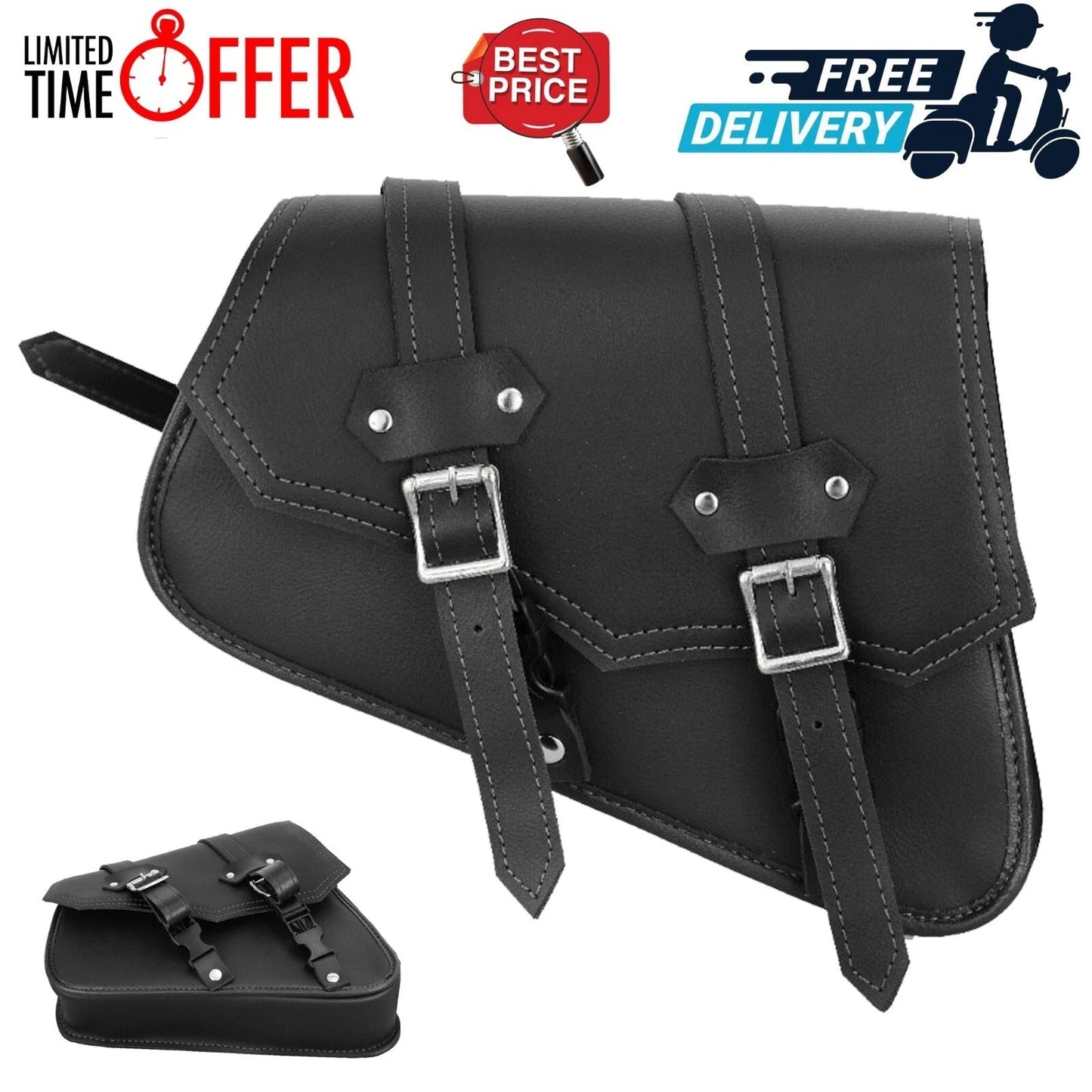 MOTORBIKE SADDLE BAGS MOTORCYCLE PANNIERS WATERPROOF LUGGAGE TOOL UNIVERSAL BAG MODLE BLACK 061