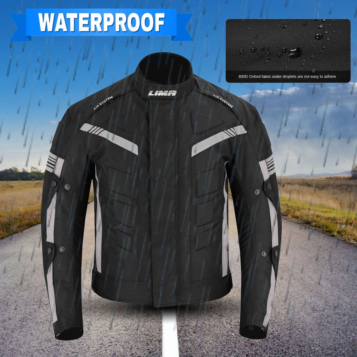 Sand Mens Motorcycle Waterproof Cordura Textile Jacket Motorbike CE2 Approved Armours (Copy)