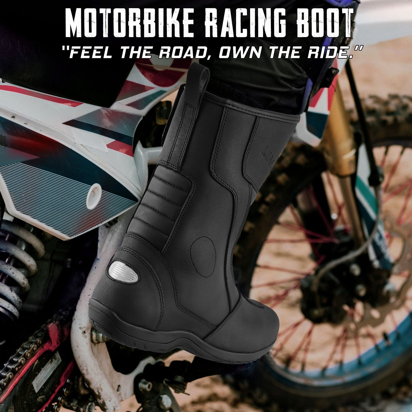 Mens Waterproof Leather Touring Boots Motorbike Motorcycle Riding Armoured Shoes ZEST