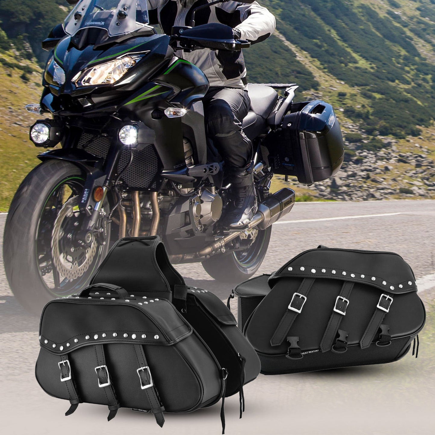 MOTORBIKE SADDLE BAGS MOTORCYCLE PANNIERS WATERPROOF LUGGAGE TOOL UNIVERSAL BAG MODLE 777