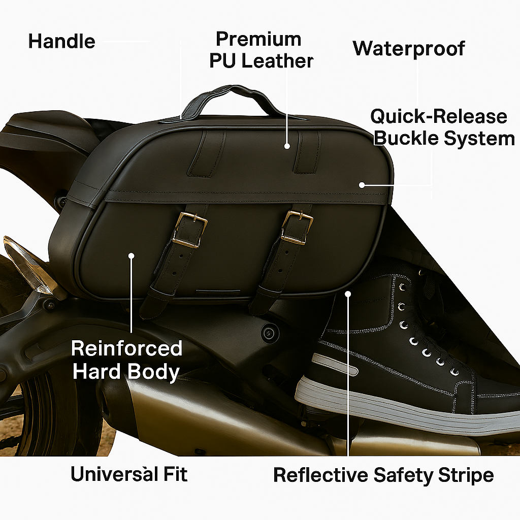 MOTORBIKE SADDLE BAGS MOTORCYCLE PANNIERS WATERPROOF LUGGAGE TOOL UNIVERSAL BAG MODLE 577