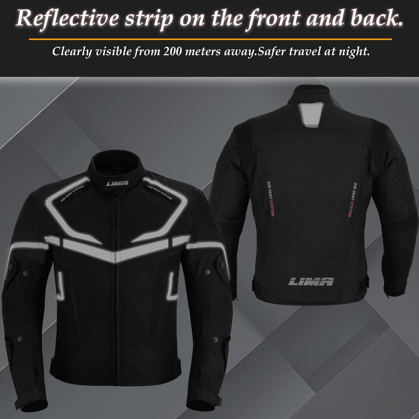 Mens Motorbike Jacket CE Approved Waterproof