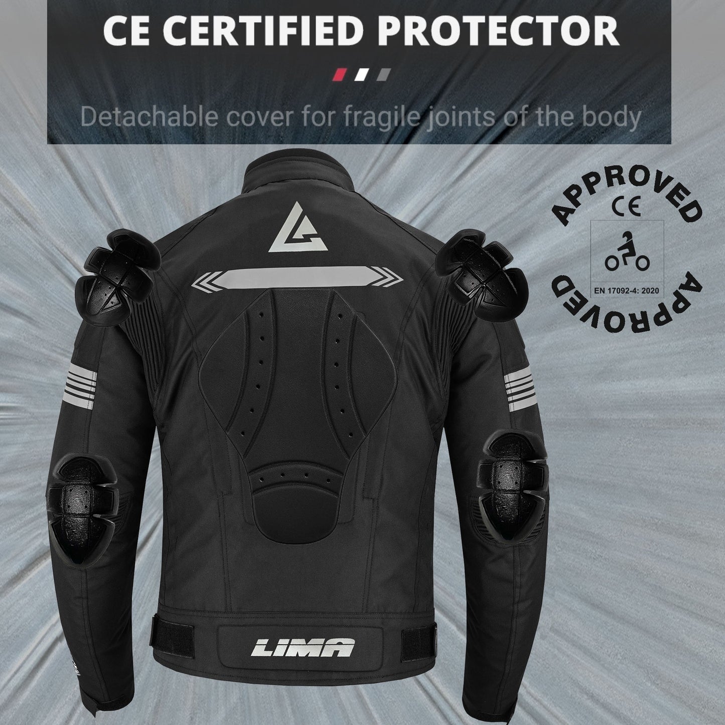 Mens Motorcycle Waterproof Cordura Textile Jacket Motorbike CE2 Approved Armours