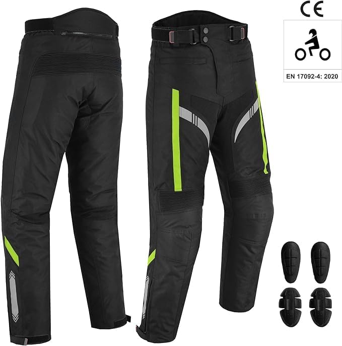 Motorcycle Men Racing Armoured Waterproof Textile Trousers Jacket Motorbike Suit GREEN
