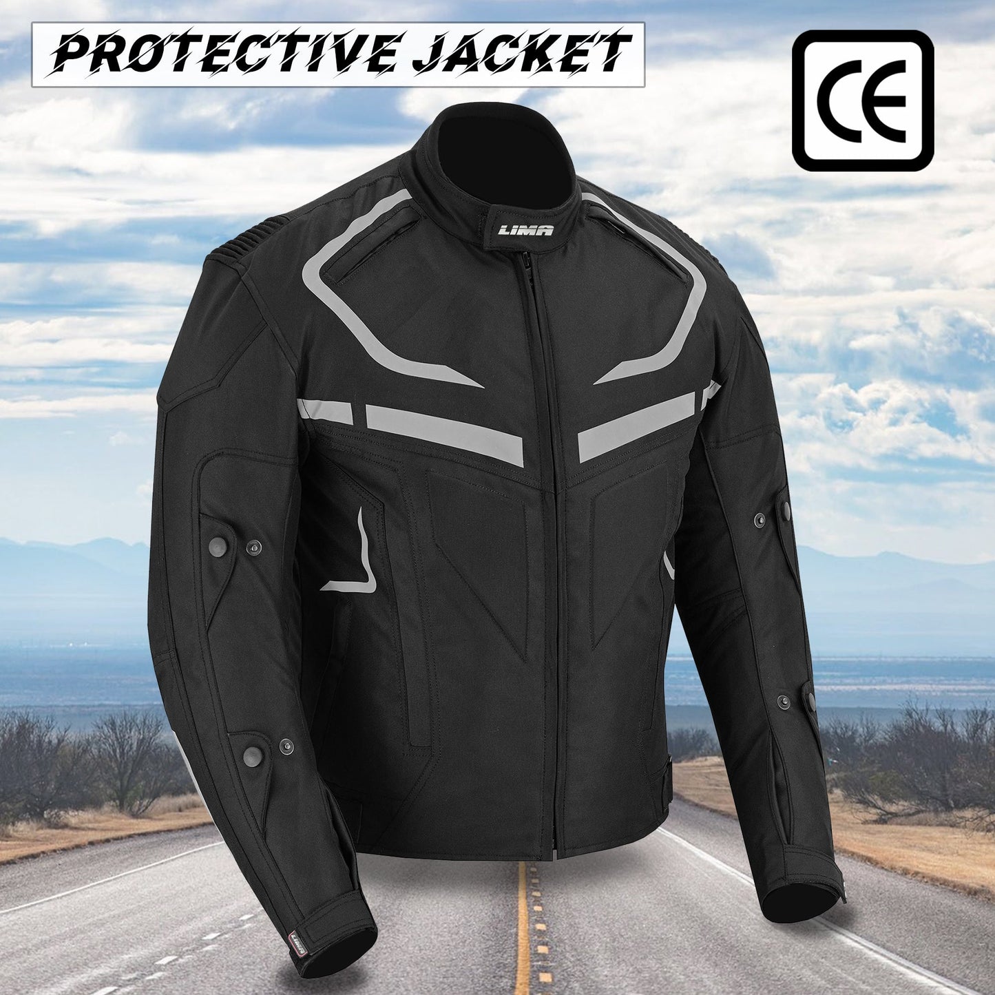 Mens Motorbike Jacket CE Approved Waterproof