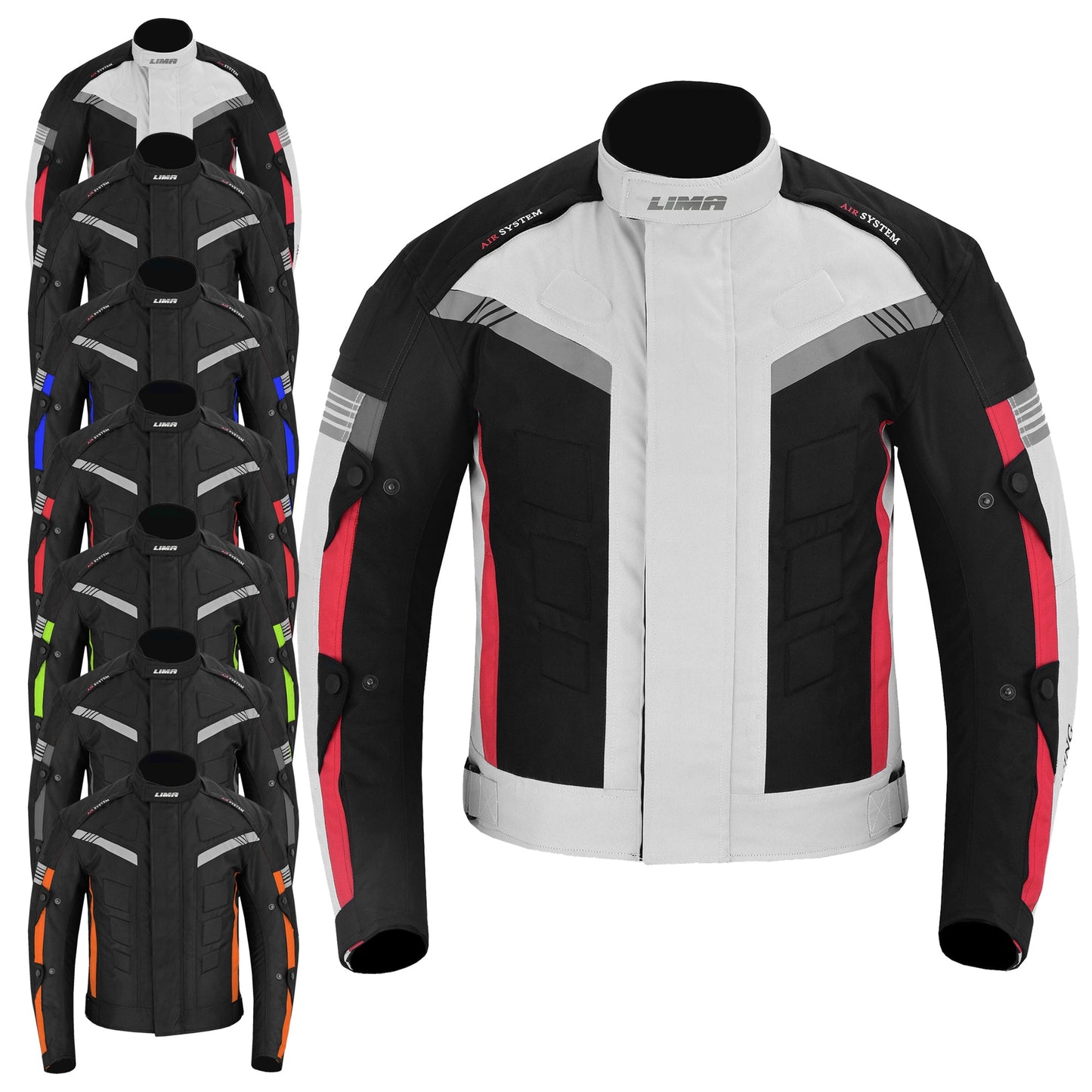 Silver Mens Motorcycle Waterproof Cordura Textile Jacket Motorbike CE2 Approved Armours