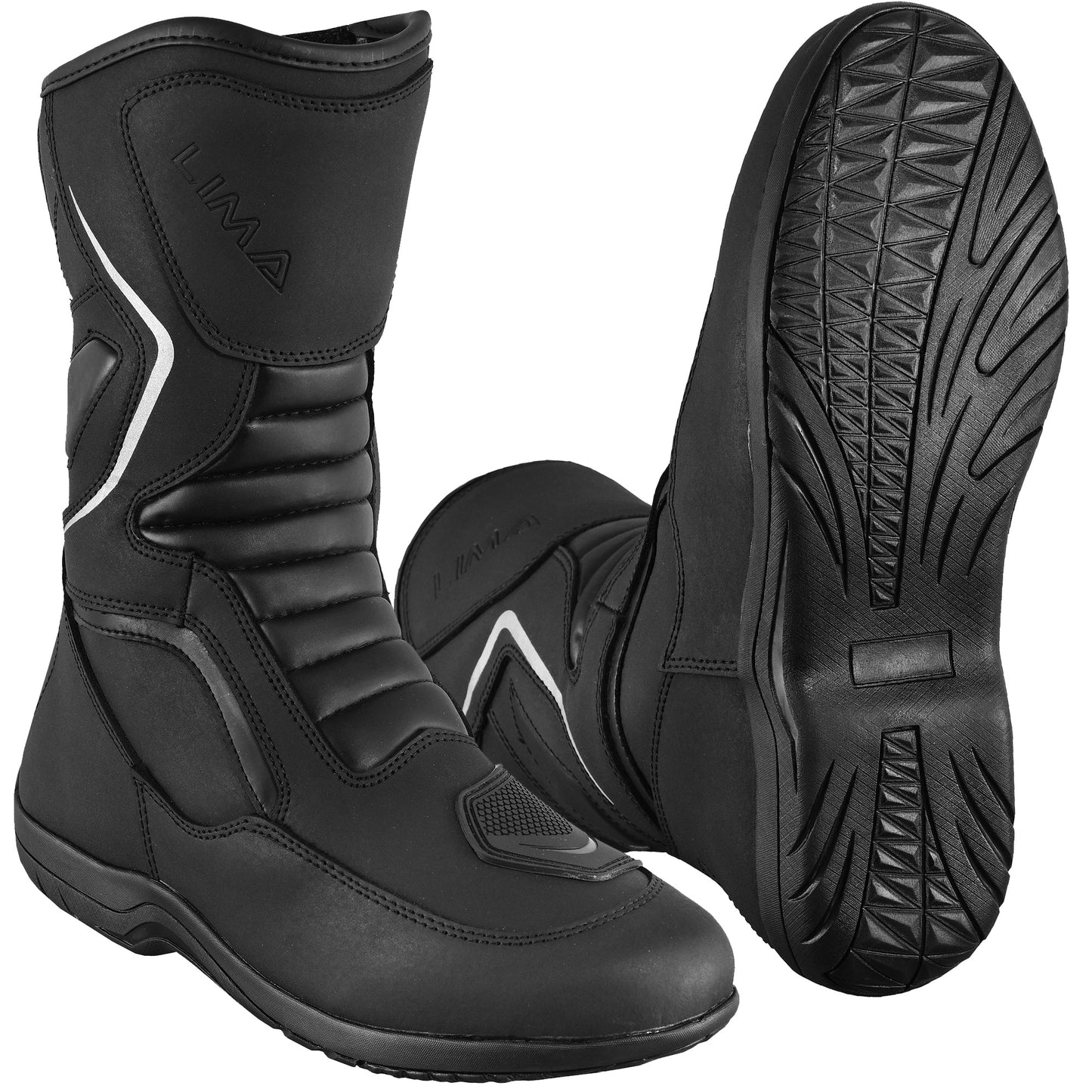 Mens Waterproof Leather Touring Boots Motorbike Motorcycle Riding Armoured Shoes Merge