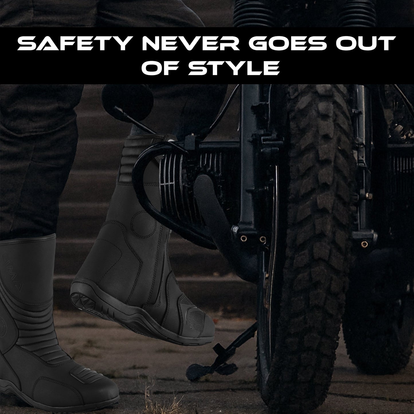 Mens Waterproof Leather Touring Boots Motorbike Motorcycle Riding Armoured Shoes BLAZE