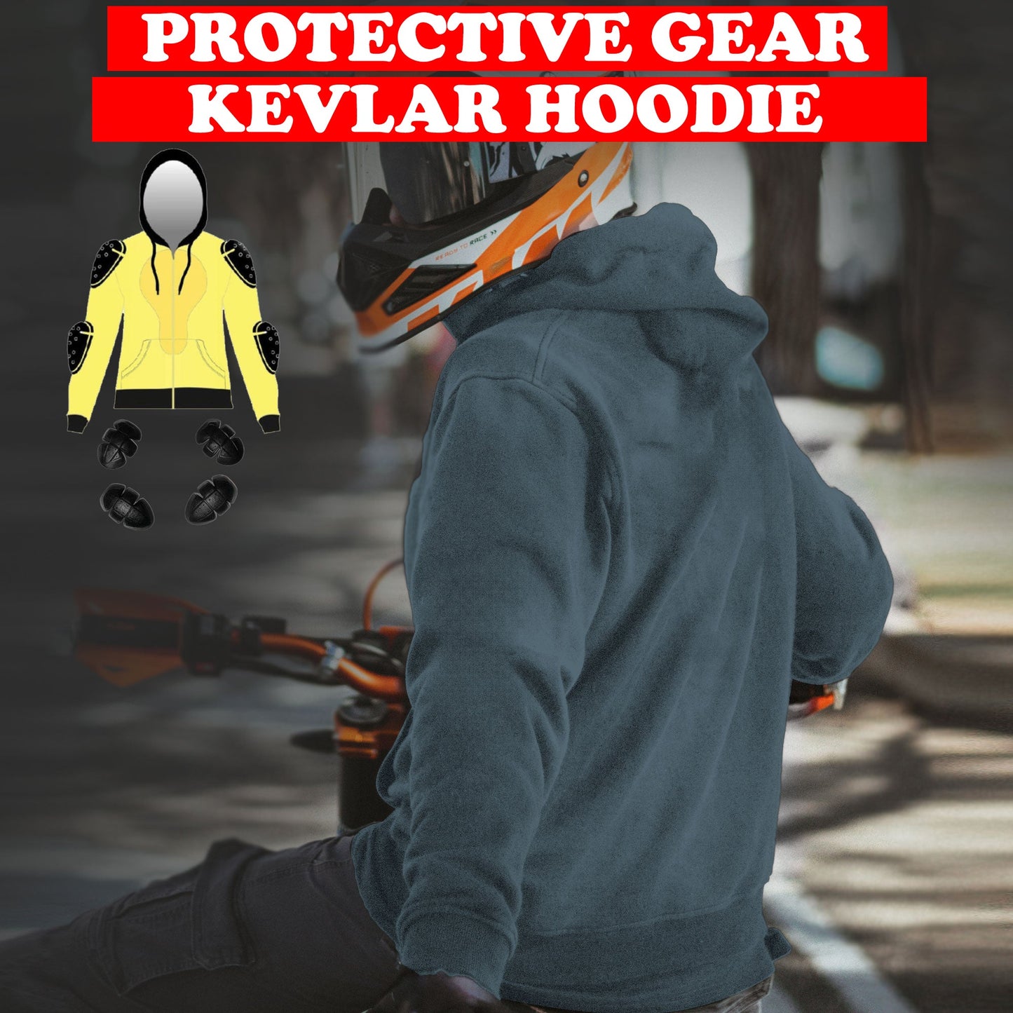 MEN SOFTSHELL MOTORCYCLE MOTORBIKE REMOVABLE CE ARMOUR JACKET WATERPROOF HOODIE  CHARCOL